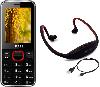 I Kall K23 with MP3/FM Player Neckband(Black & Red) image